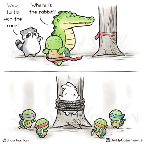 A story behind the winning of the turtle.