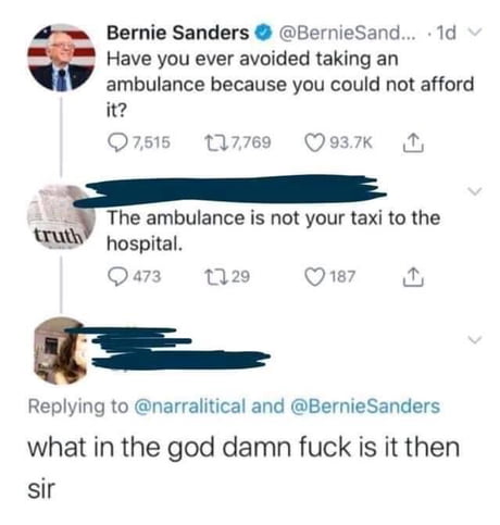 Ambulance is a luxury