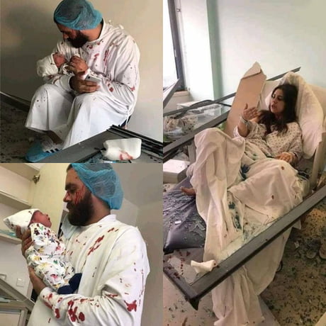 Baby delivered amidst the shockwave of Beirut Blast.