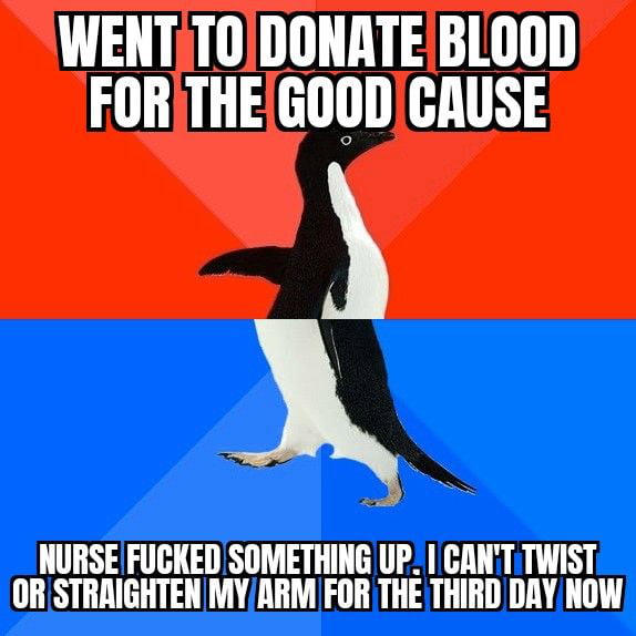 But at least I lost 0.5 kilograms in 10 minutes which is nice