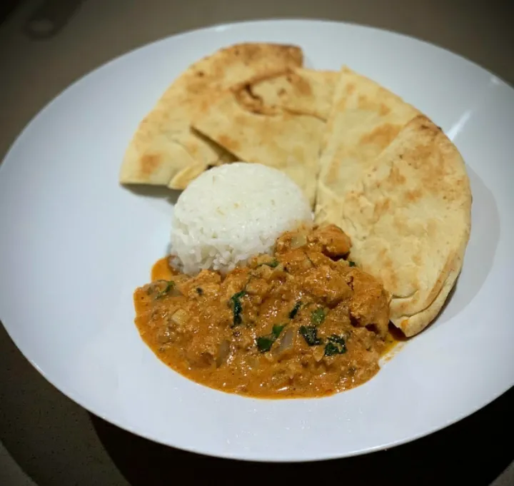 Butter chicken and rice