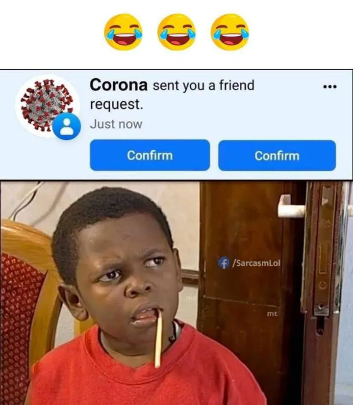 Corona Sent you friend request