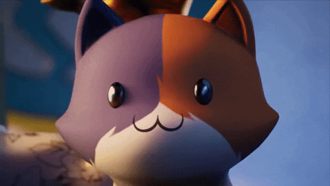 Cute little cat cartoon gif.
