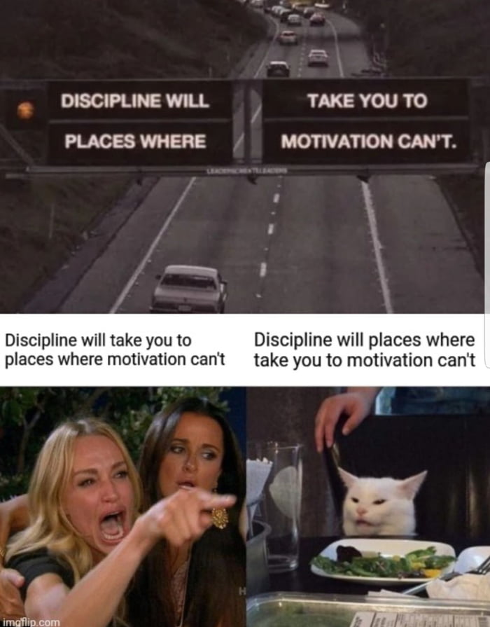 Discipline will motivation can&#039;t take you to places where
