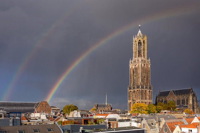 Double rainbow connection. Utrecht, the Netherlands