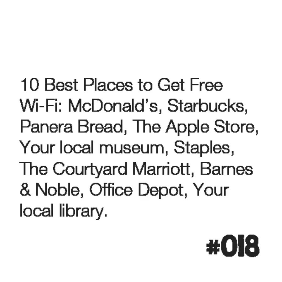 Free wifi anywhere you go