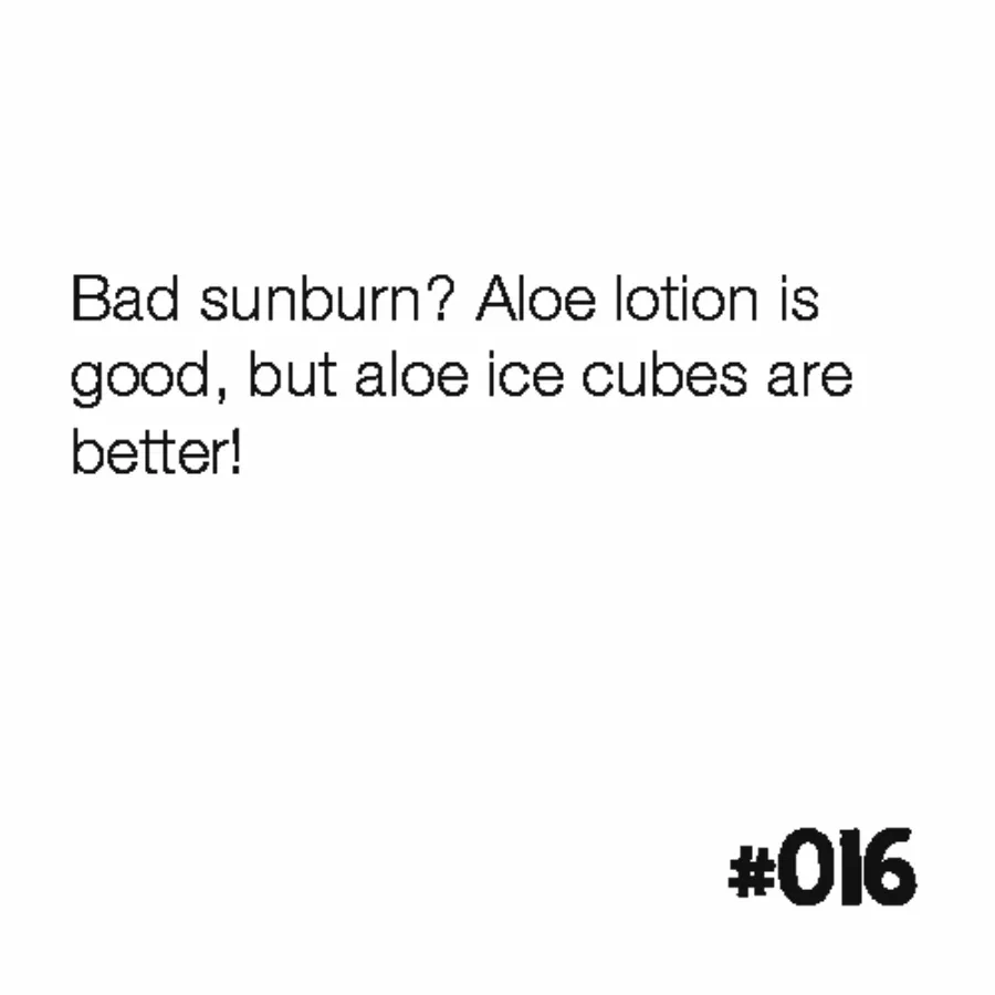 Got a sunburn?