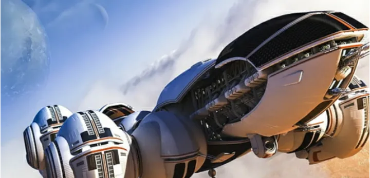 Grey spacecraft