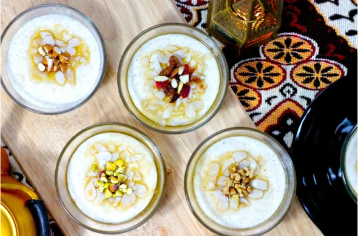 Homemade rice pudding