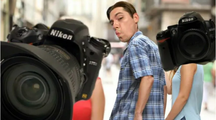 How my old camera looks at my new camera