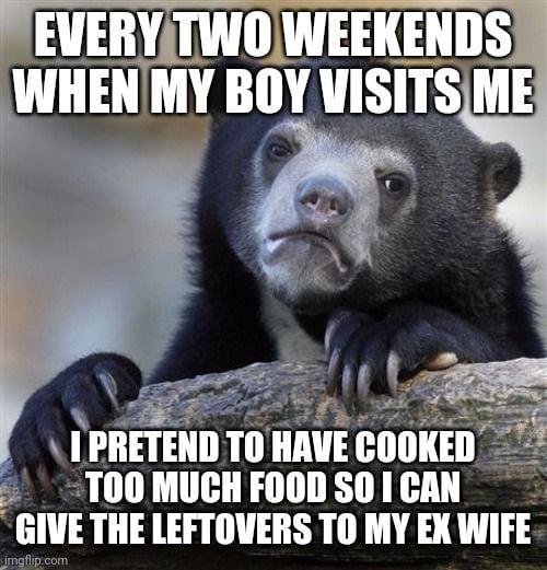 I don&#039;t love her anymore but I still want to make sure she eats well enough and can have some evenings during the week where she can rest instead of cooking