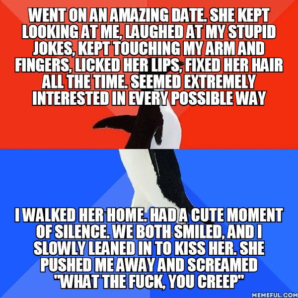 I guess I can throw out the window all I thought I knew about woman&#039;s body language. Clearly, it means something else.