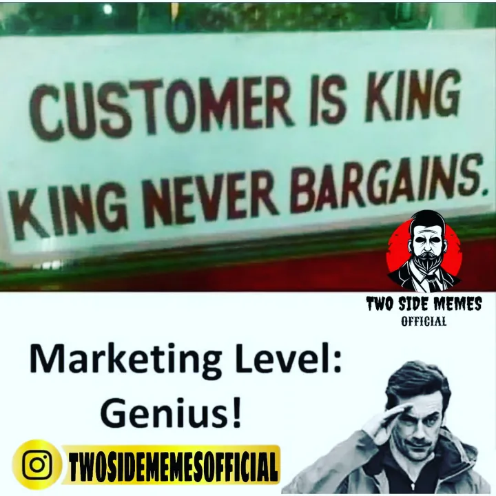 King Never Bargains 😌