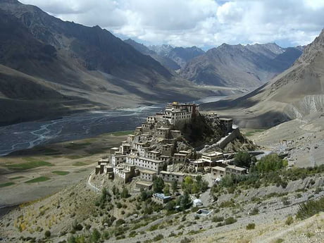 Kye Gompa monastery in Spiti valley, Himachal Pradesh, India. Reminds me of The Lord of the Rings.