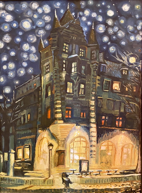 My brother&rsquo;s Acrylic Painting in Gogh Style. He is a genius with Aspergers but really suffers from being taken advantage of when it comes to his art. I love you Anton!
