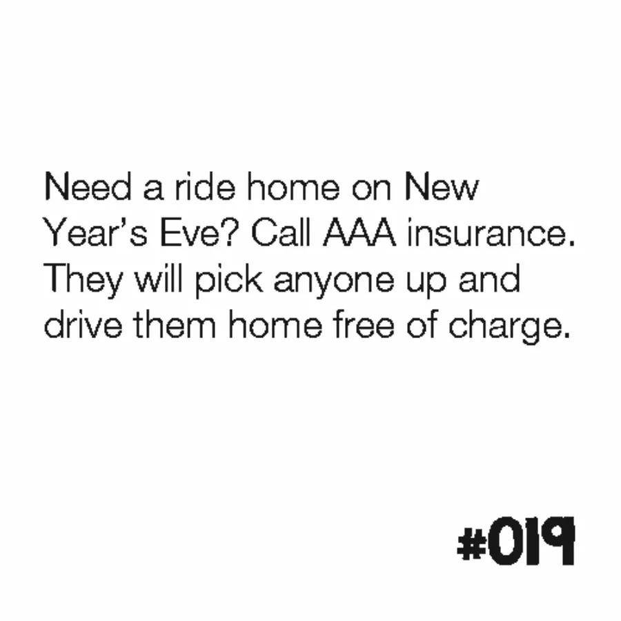 Need a pickup on new years?