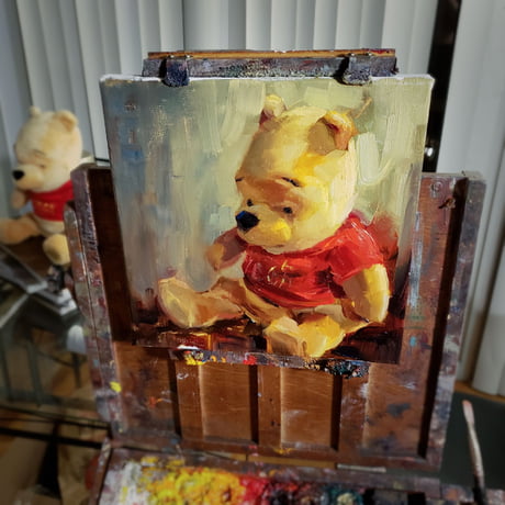 Painted Pooh Bear tonight!