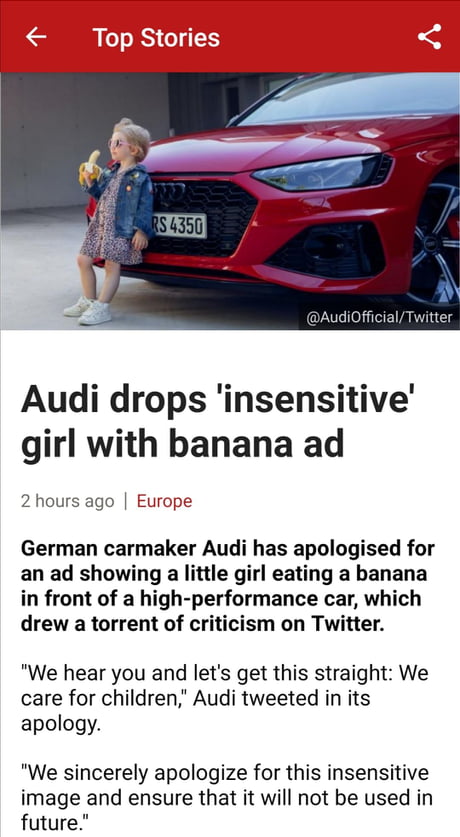 People have complained that the advert is sexual and inappropriate. Sorry, but if you see a young child eating a banana as sexual, then the problem is with you, not the advertiser.