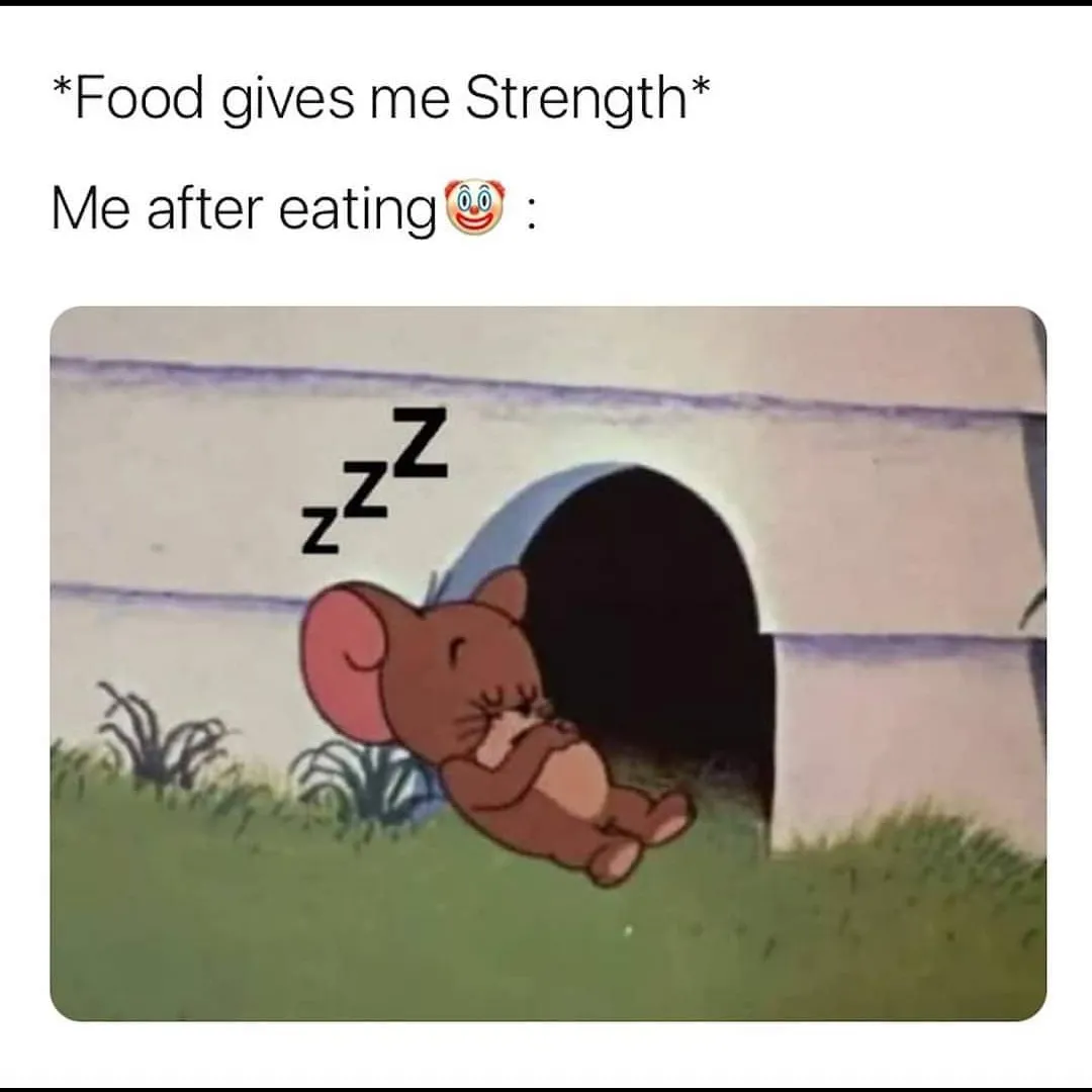 Post meal nap is mandatory 🙂