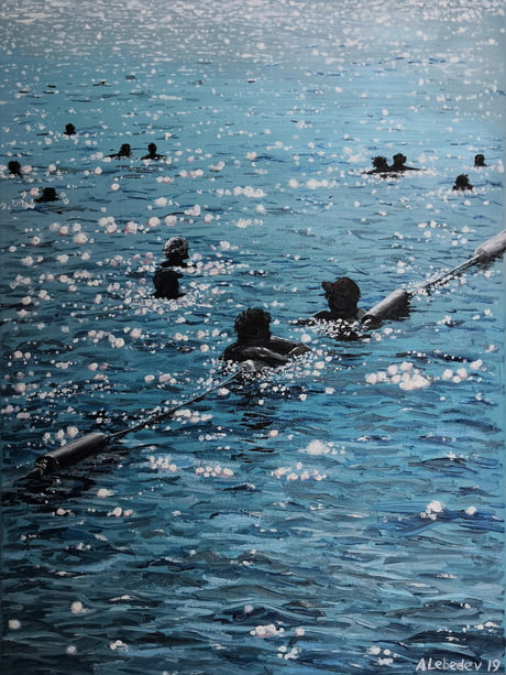 &quot;Vacation&quot;. Me, oil on canvas, 12x16 in. 2019