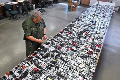 The amount of mobile devices found during shakedown at one of California's prisons