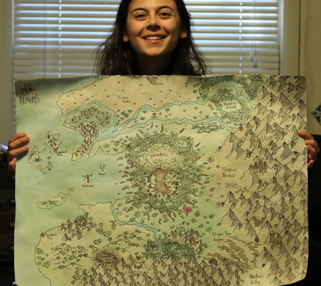The Second Map I&#039;ve Made for the DND Campaign/Stream! The Central Realms - Featuring A Massive Tree!