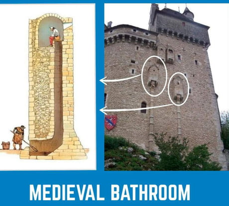This is what a high end castle Medieval Toilet