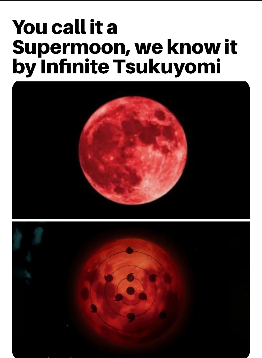 Today's supermoon or infinte tsukomyomi
