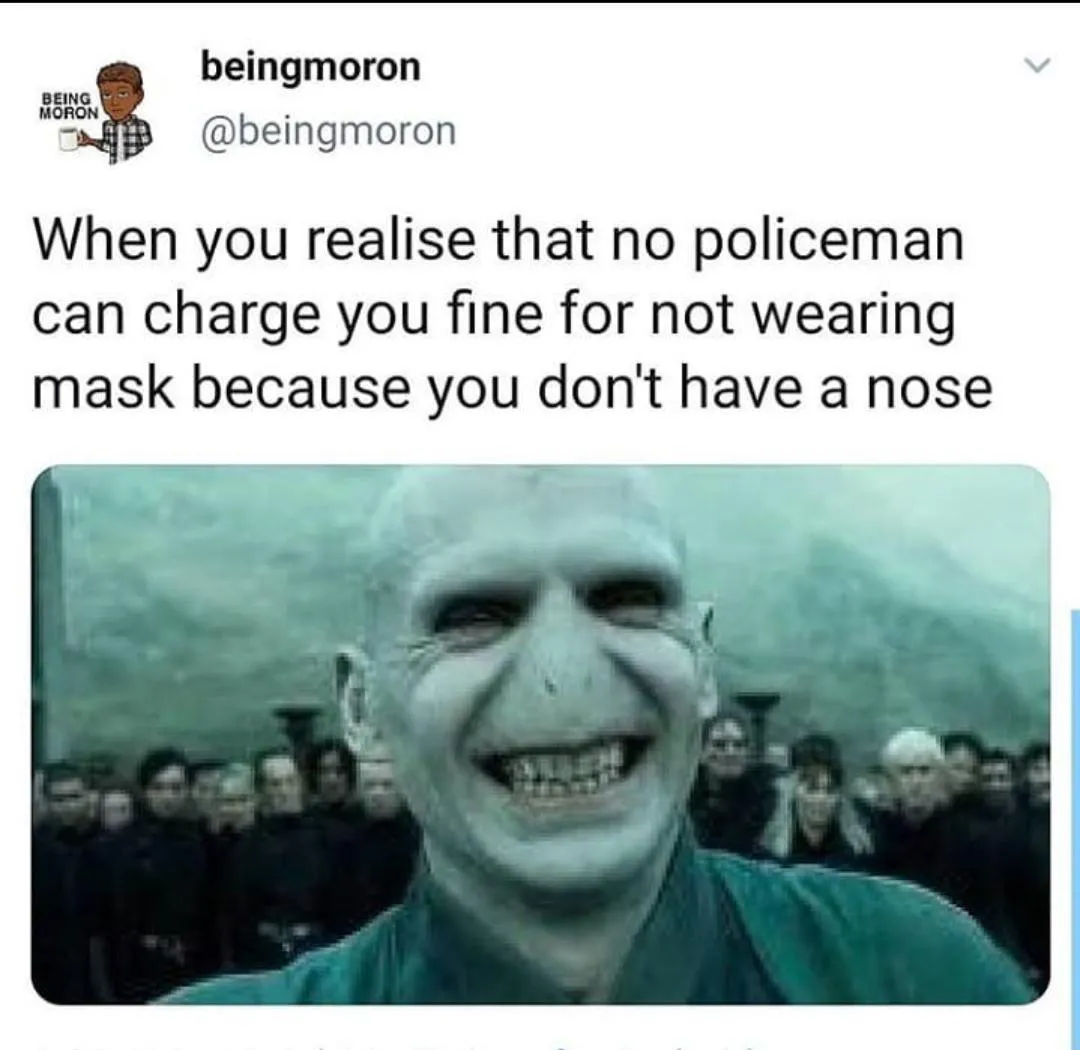 Voldemort be like😂