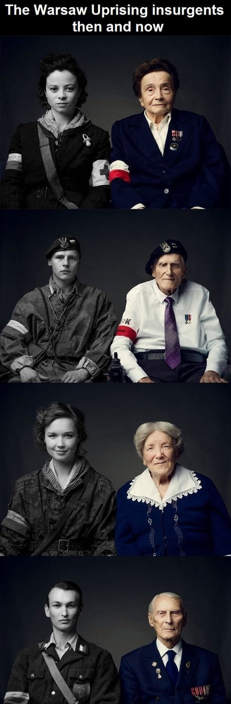 Warsaw Uprising 1944 then and now.