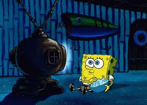 Watching favorite show on TV.
