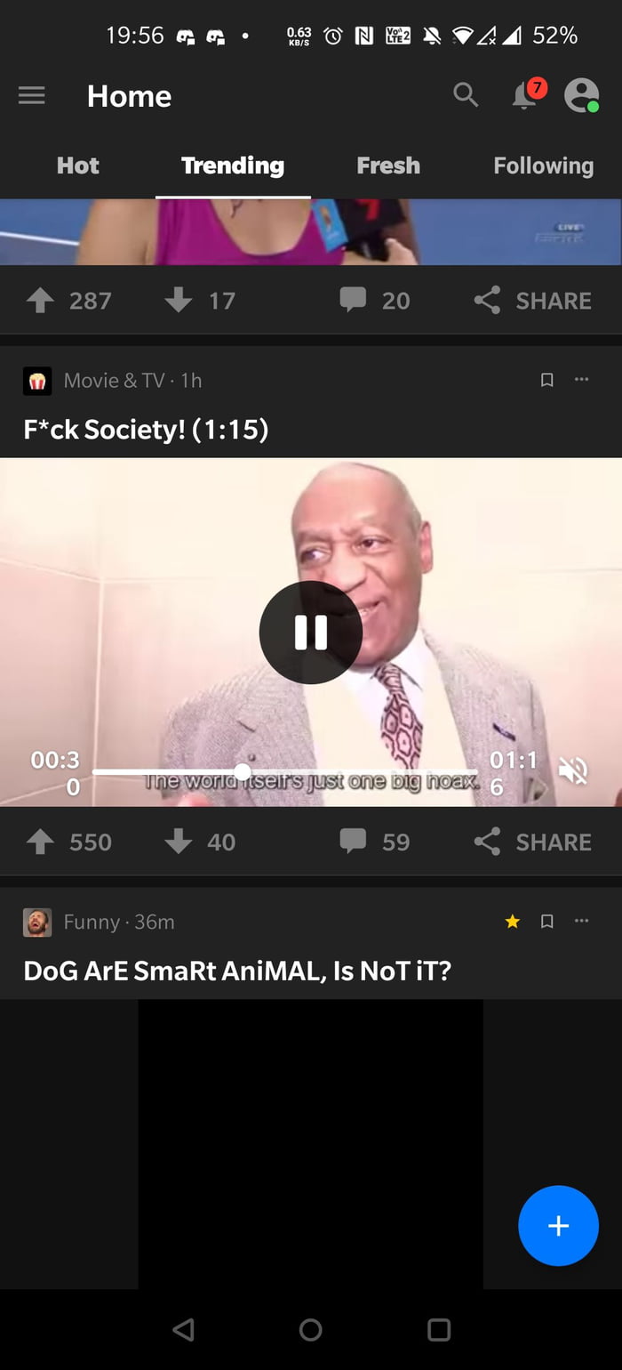 What the f*ck 9gag?? I can scroll in videos? Dammmmn