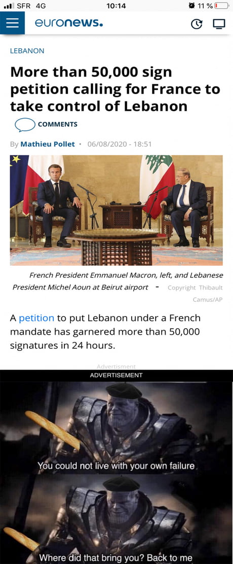 Your must have a really corrupted governement for wanting a French mandate